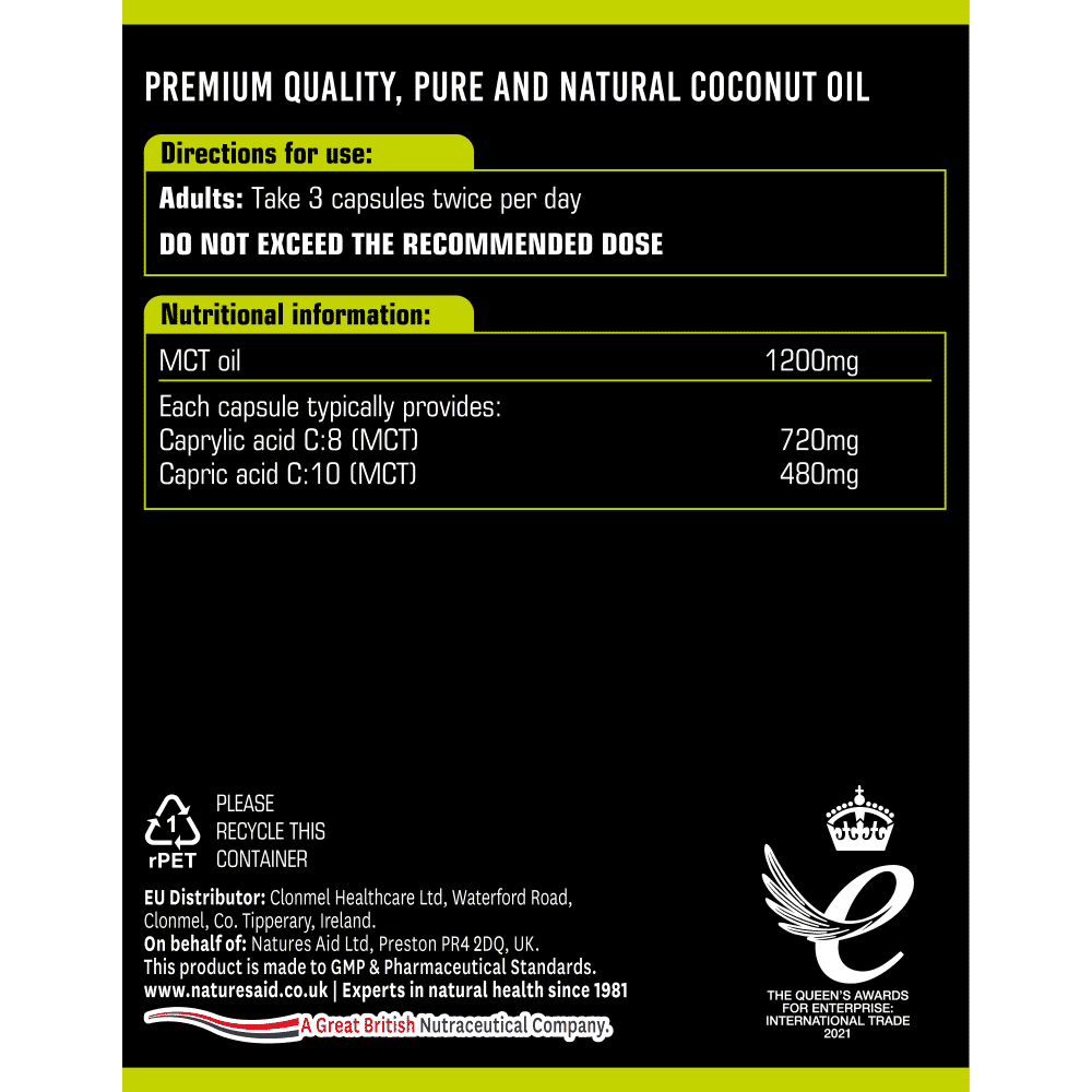 100% MCT Oil Capsules 120s