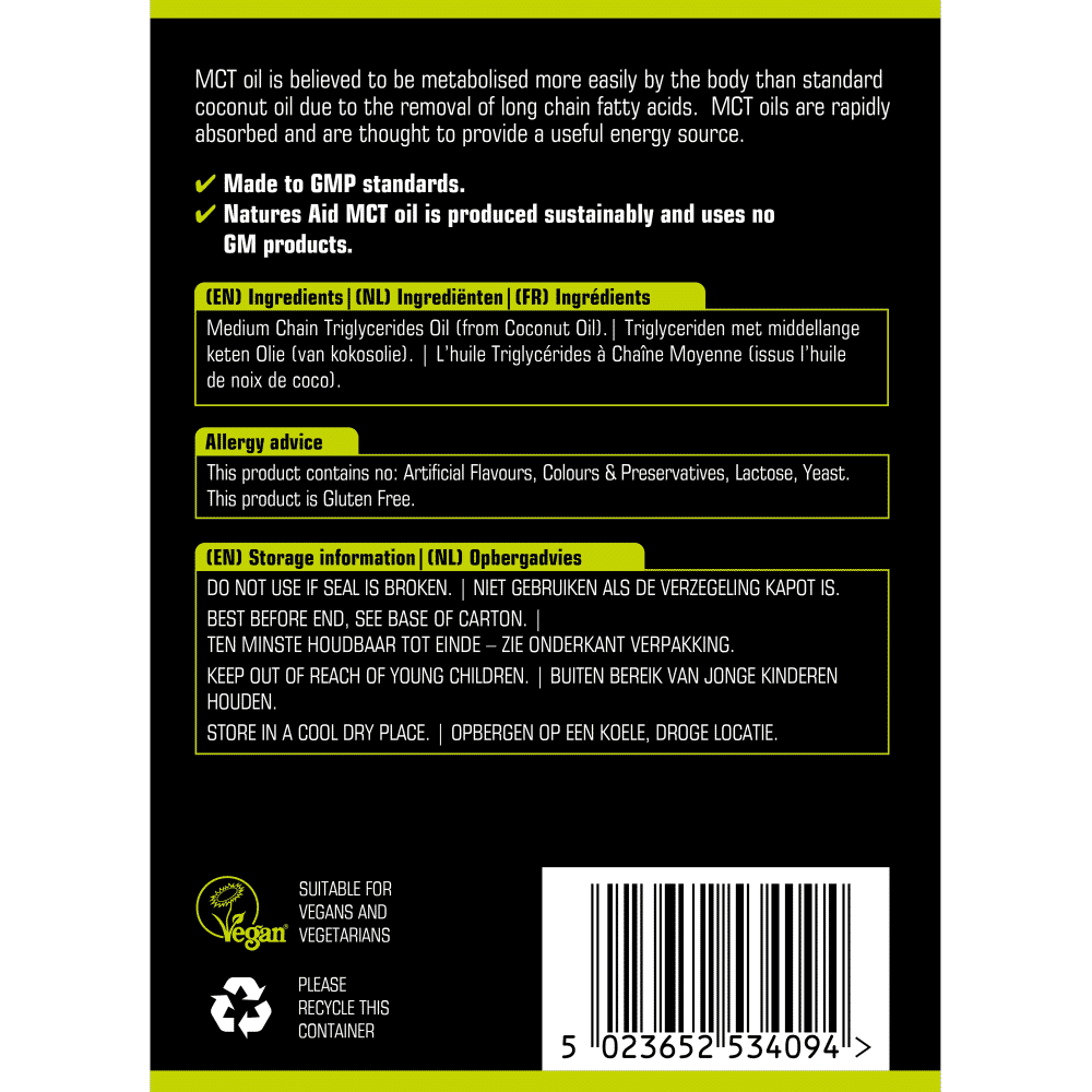 100% MCT Oil Sachets 15 x 15ml