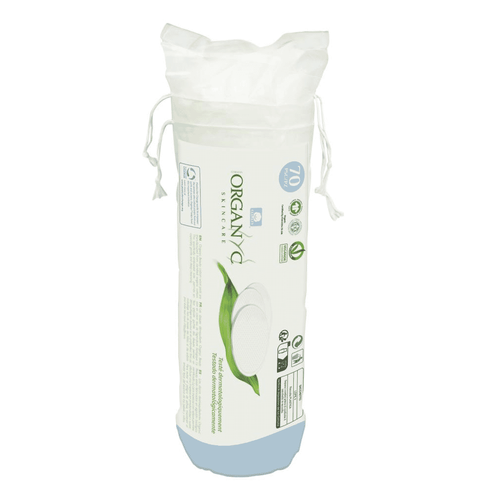100% Organic Cotton Pads (round) - 70 Pieces