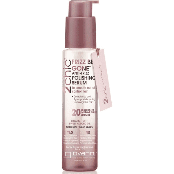 2chic Frizz Be Gone Anti-Frizz Polishing Serum Shea Butter + Sweet Almond Oil 81ml