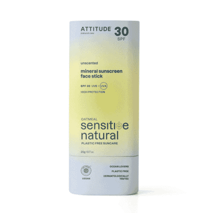 30 SPF Unscented Mineral Sunscreen Face Stick - Oatmeal Sensitive Natural 20g