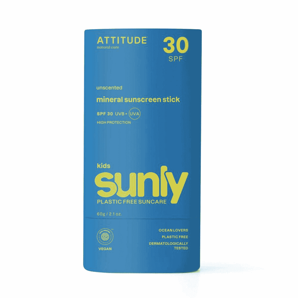 30 SPF Unscented Mineral Sunscreen Stick - Kids Sunly 60g