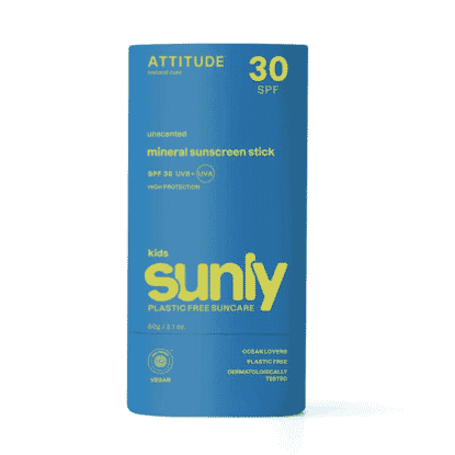 30 SPF Unscented Mineral Sunscreen Stick - Kids Sunly 60g