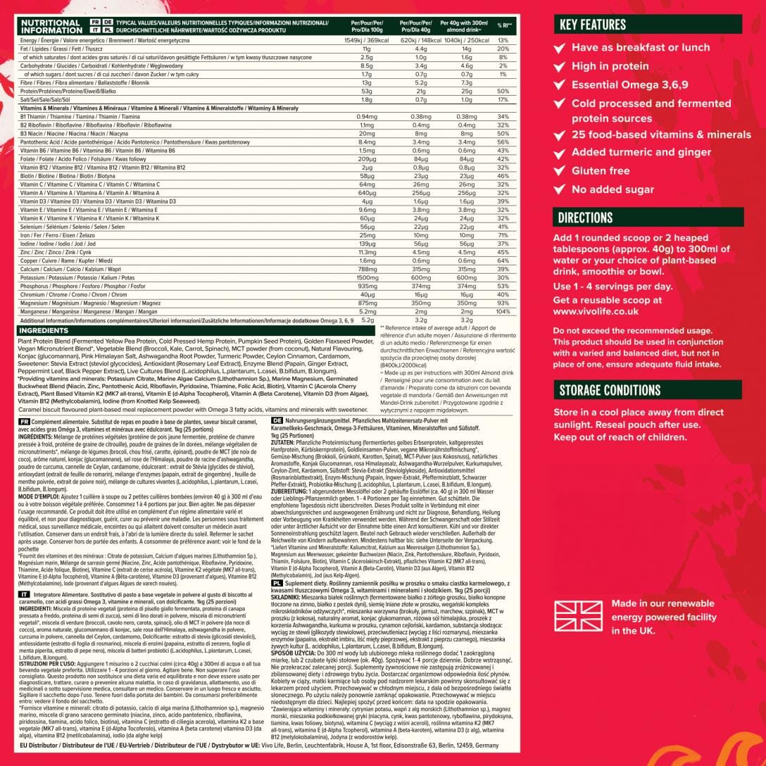 Plant Based All-In-One Meal Caramel Biscuit 1kg
