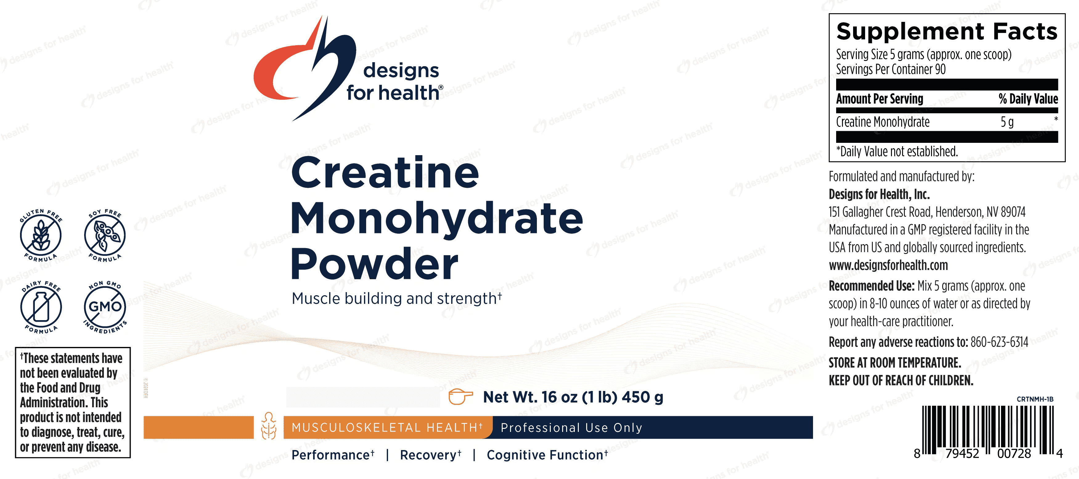 Creatine Monohydrate Powder 450g