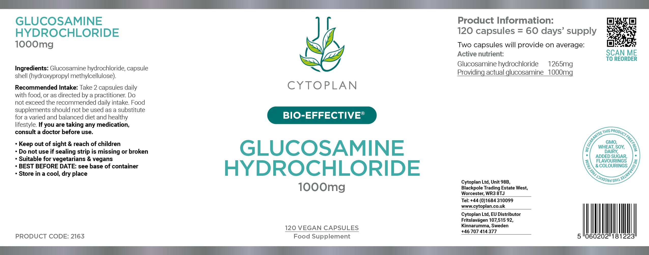 Glucosamine Hydrochloride 1000mg 120s