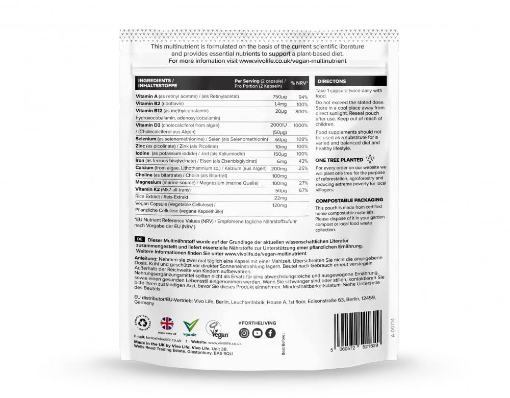 Vegan Multinutrient 120s