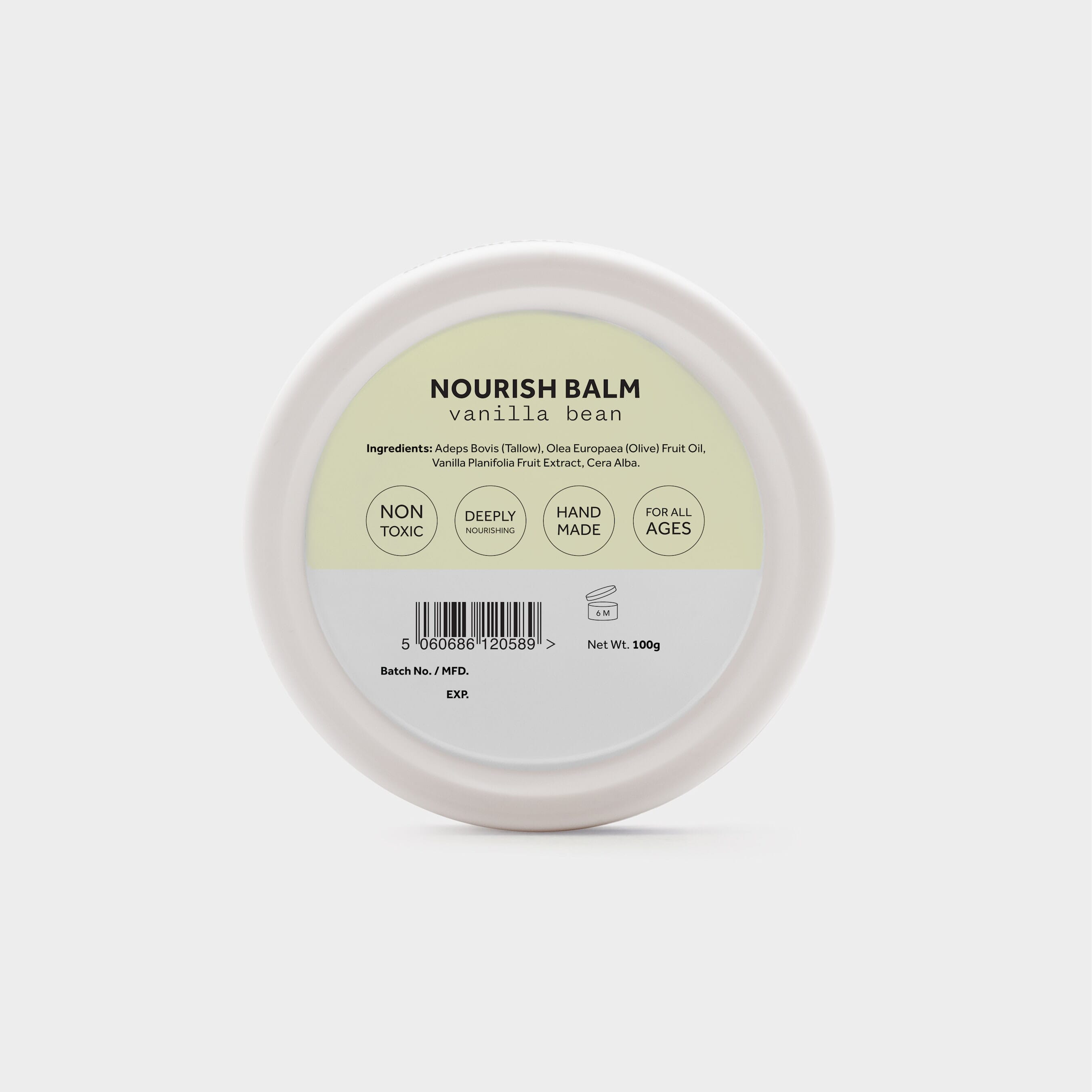 Organic Tallow Nourish Balm Vanilla Bean 120g