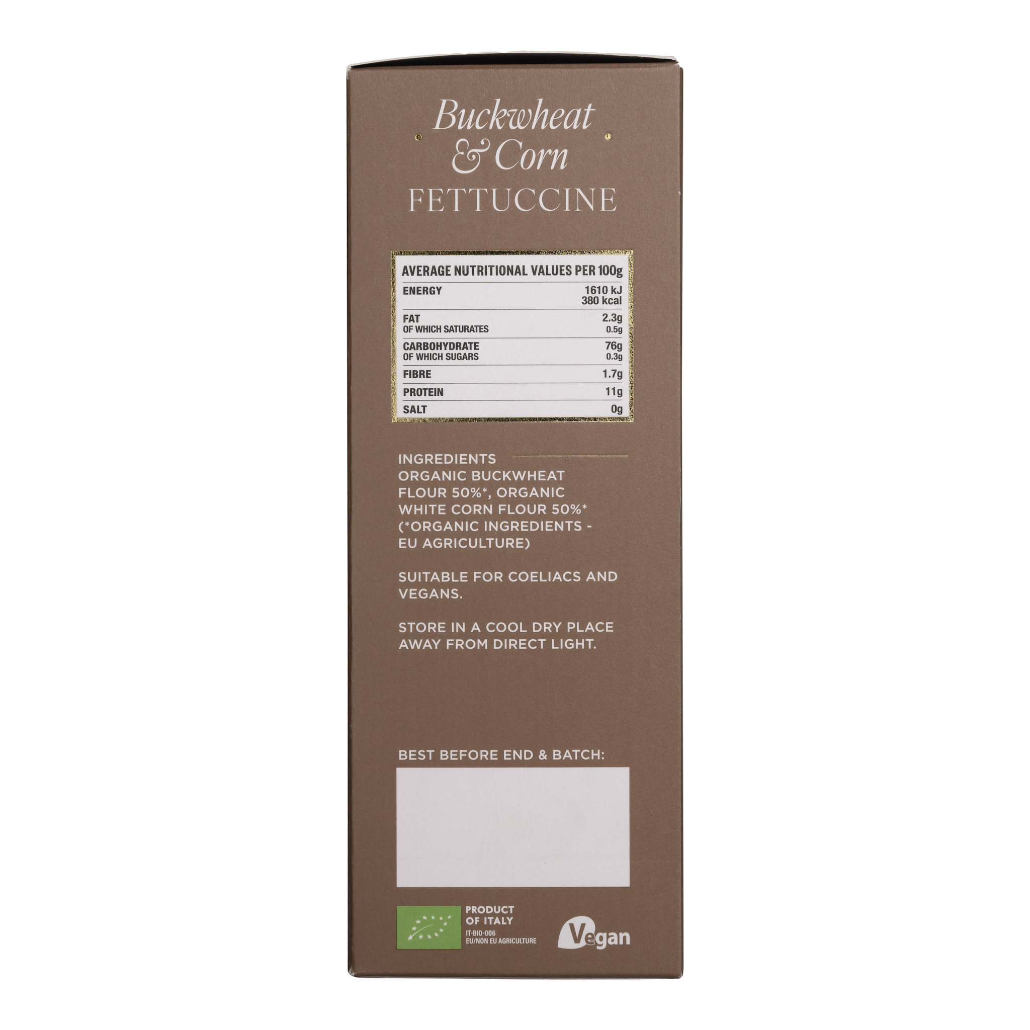 Artisan Pasta Gluten Free Buckwheat & Corn Fettucine 250g