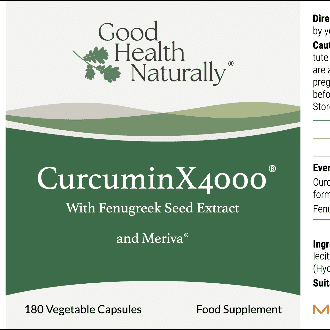 CurcuminX4000 With Fenugreek Seed Extract  Refill Pouch 180s