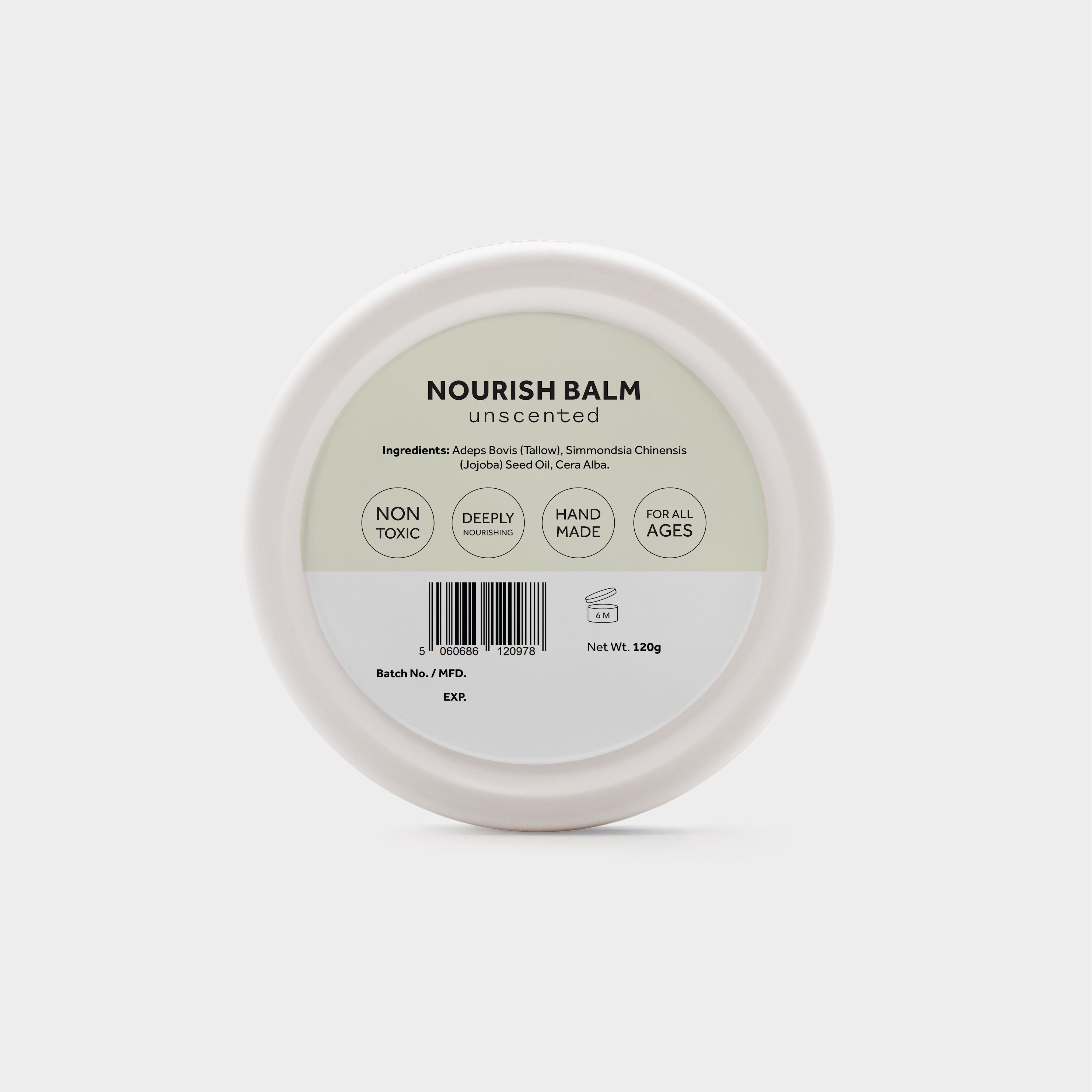 Organic Tallow Nourish Balm Unscented 120g