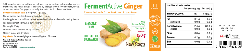 FermentActive Ginger 150g