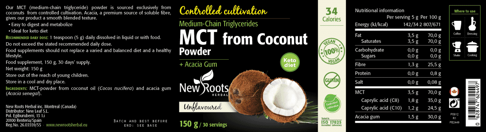 MCT from Coconut Powder 150g