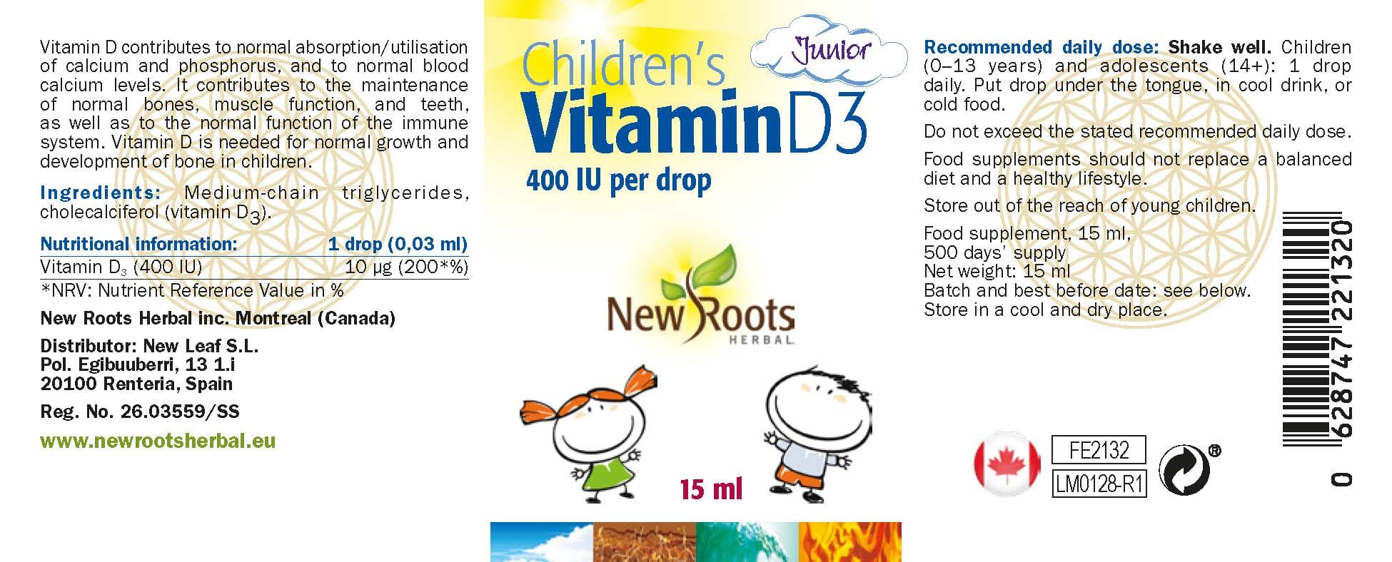 Children’s Vitamin D3 400iu 15ml