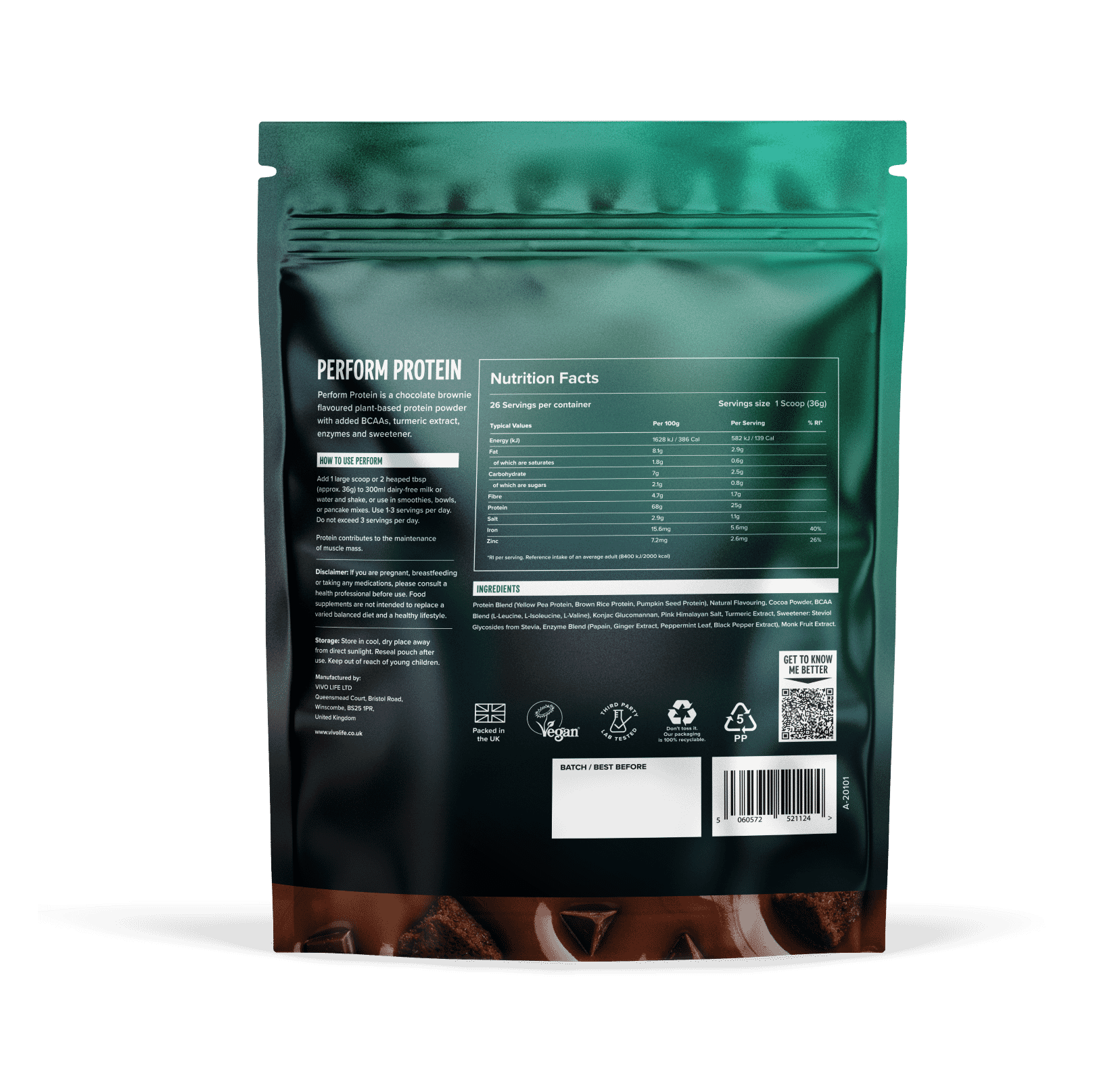Perform Protein Chocolate Brownie 936g