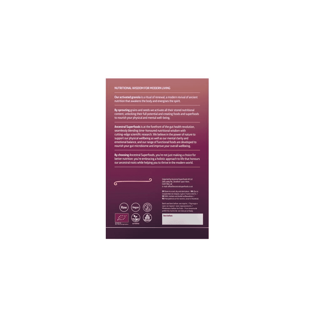 Activated Granola Carob & Dried Fig 250g