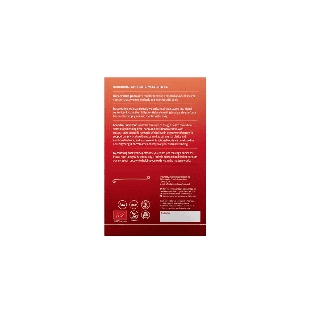 Activated Granola Pumpkin Seed & Orange 250g