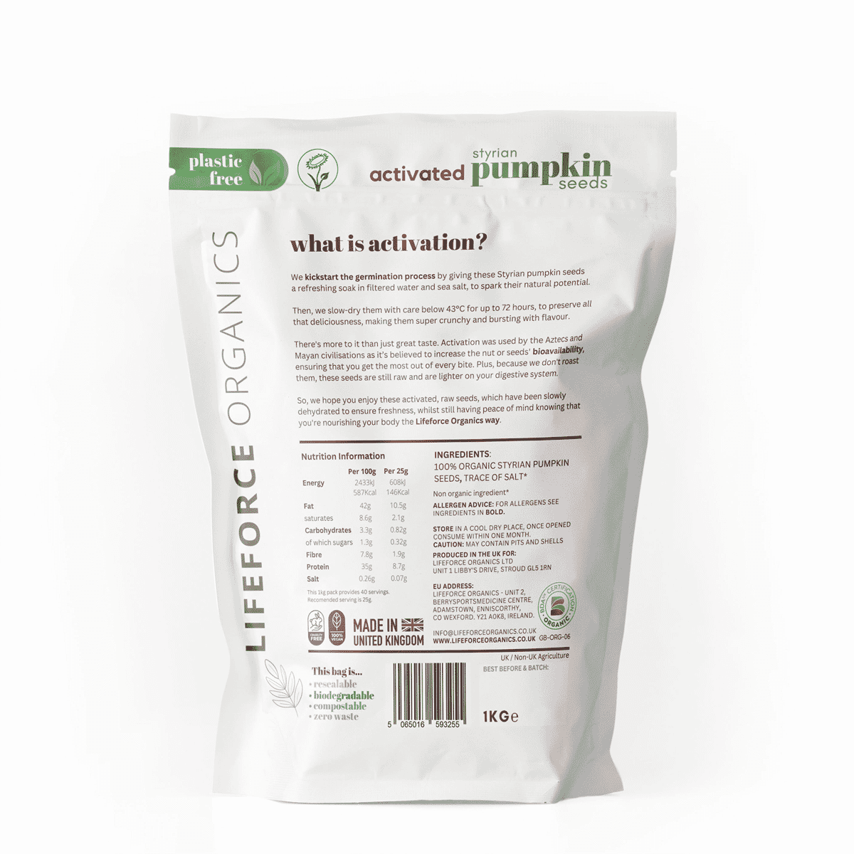 Activated Pumpkin Seeds 1kg