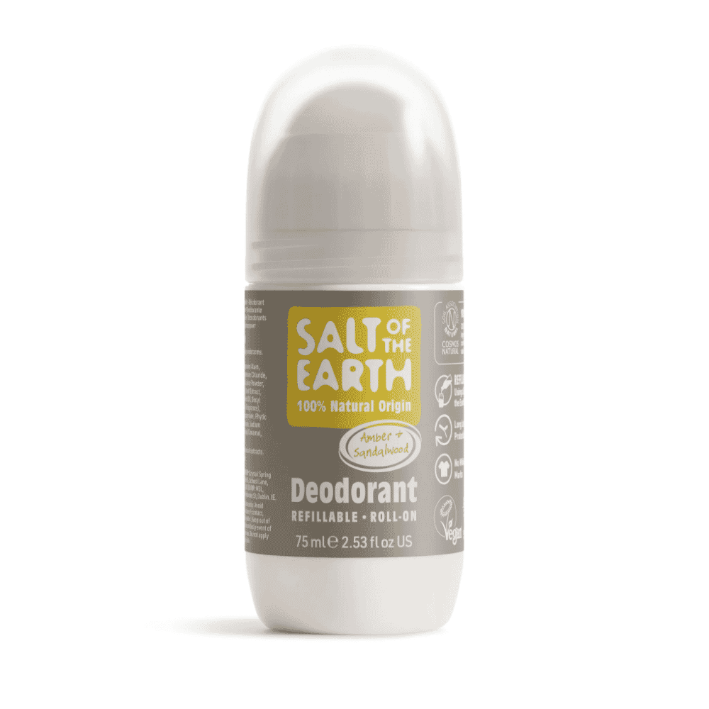 Amber & Sandalwood Deodorant Refillable Roll-On 75ml