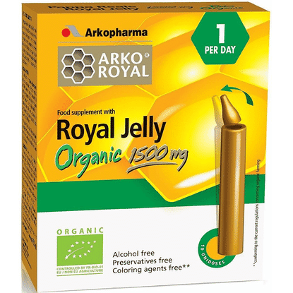 ArkoRoyal Royal Jelly Organic 1500mg 10 vials