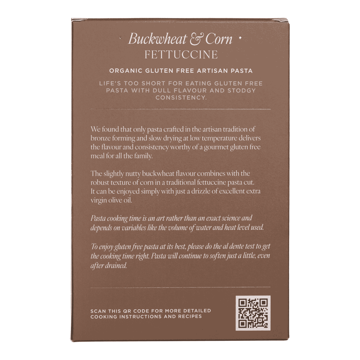 Artisan Pasta Gluten Free Buckwheat & Corn Fettucine 250g