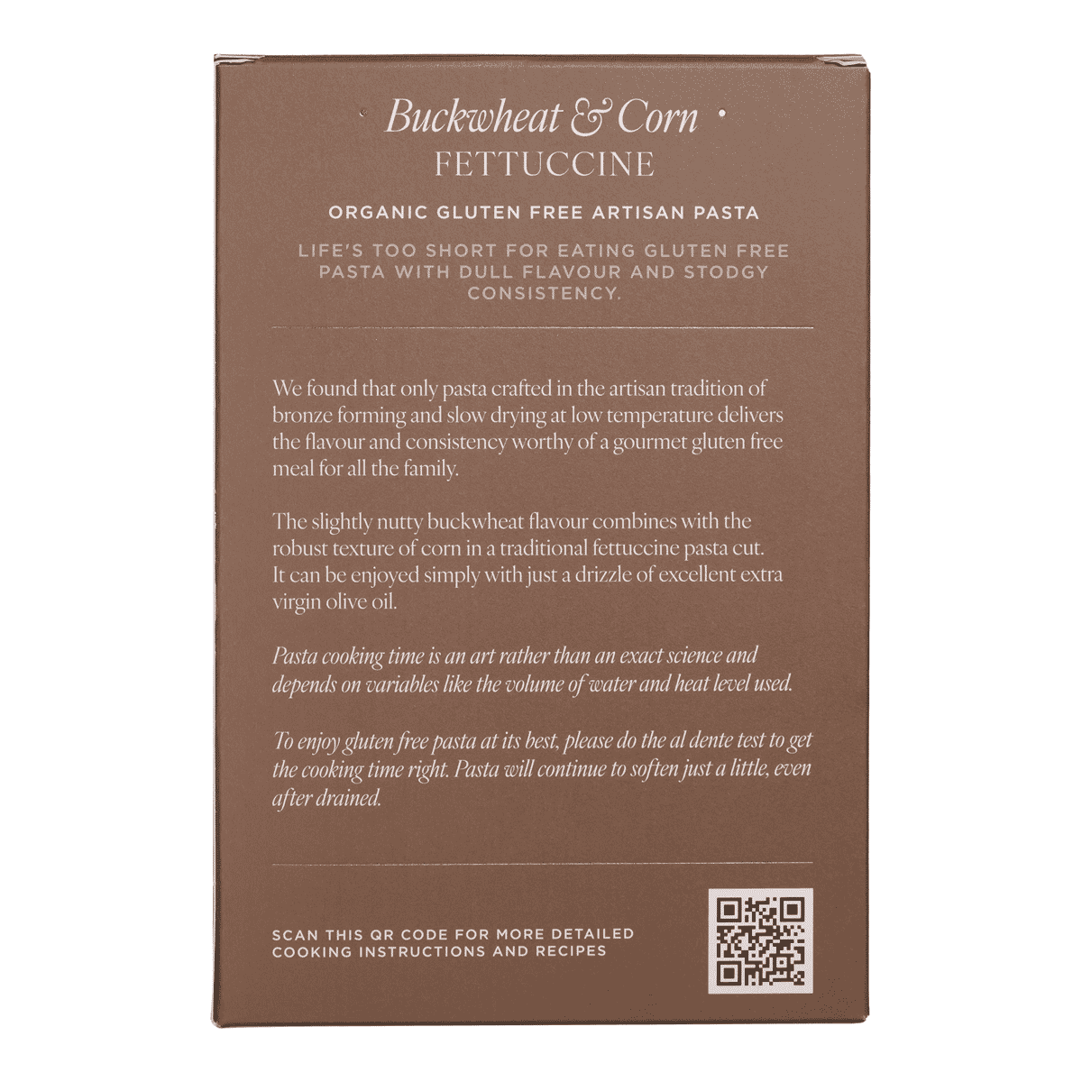 Artisan Pasta Gluten Free Buckwheat & Corn Fettucine 250g