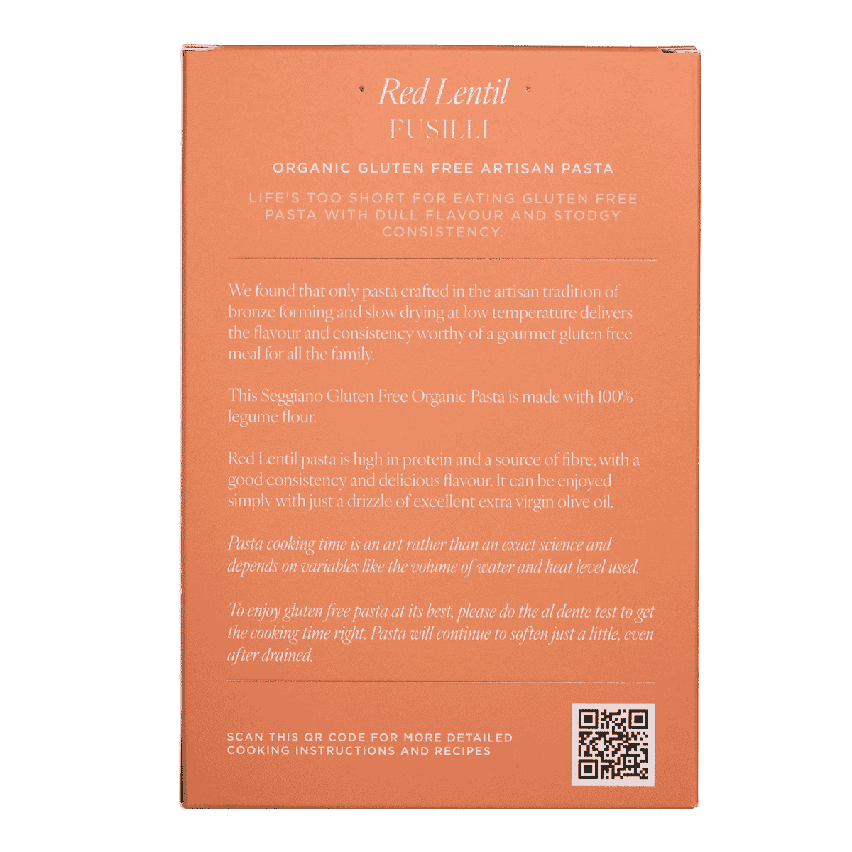 Artisan Pasta Gluten Free Red Lentil Fusilli 250g