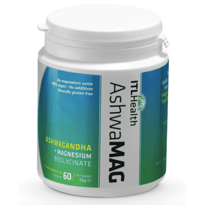 AshwaMAG Ashwagandha + Magnesium Bisglycinate 60s