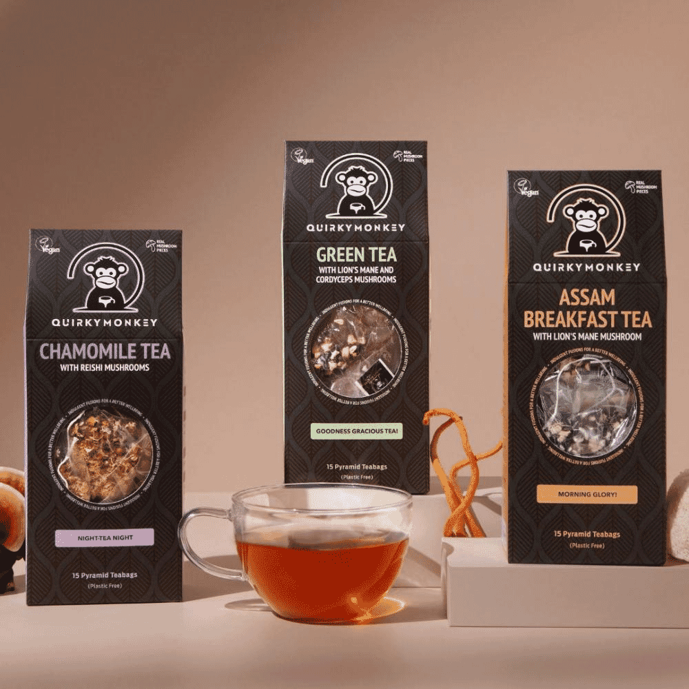 Assam Breakfast Tea with Lion's Mane Mushroom 15 Pyramid Teabags