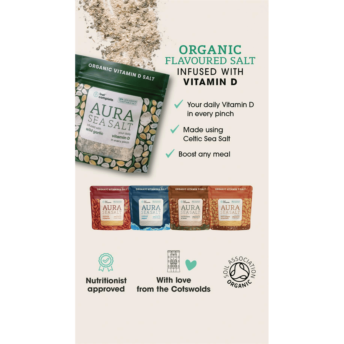 Aura Sea Salt Wild Garlic (Organic) 80g
