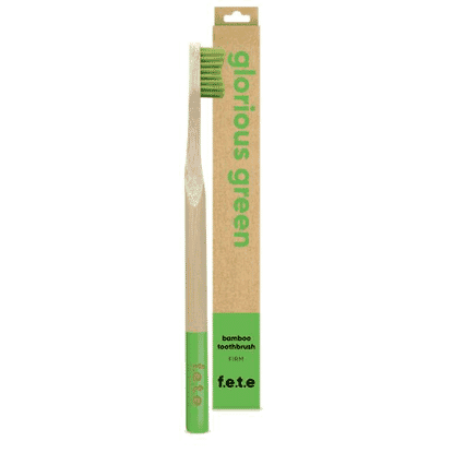 Bamboo Toothbrush Firm Bristles - Glorious Green (single)