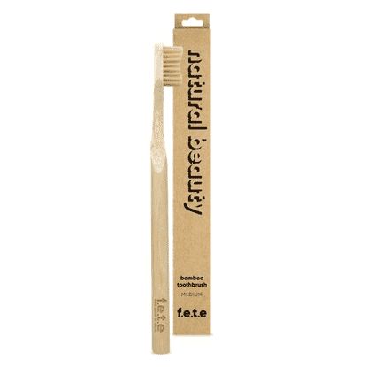 Bamboo Toothbrush Medium Bristles - Natural Beauty (single)