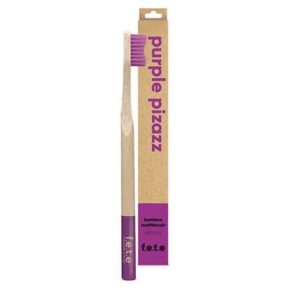 Bamboo Toothbrush Medium Bristles - Purple Pizazz (single)