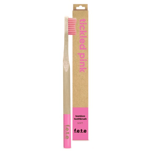Bamboo Toothbrush Soft Bristles - Tickled Pink (single)