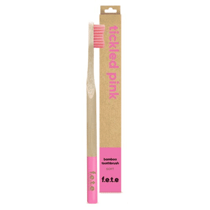 Bamboo Toothbrush Soft Bristles - Tickled Pink (single)
