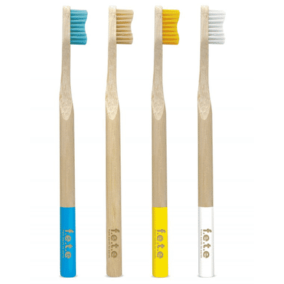 Bamboo Toothbrushes Marvellous Mix Set of 4 Medium Bristles