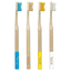 Bamboo Toothbrushes Marvellous Mix Set of 4 Medium Bristles