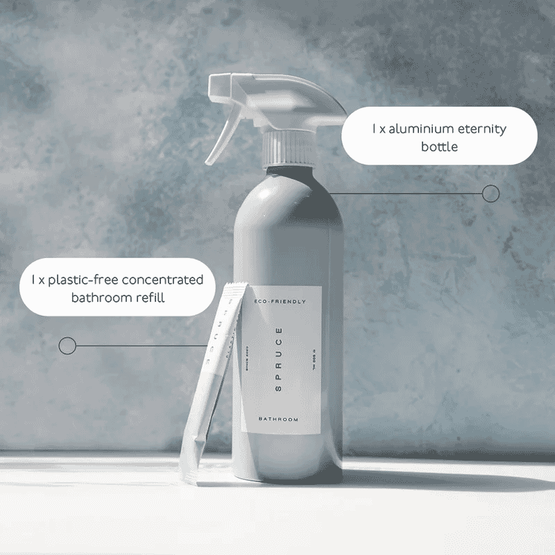 Bathroom Cleaner Starter Kit 1 Reusable Bottle + 4g Refill (500ml)
