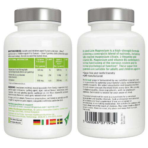 Be Kind Kids & Adults Calm Magnesium Gummies 90s