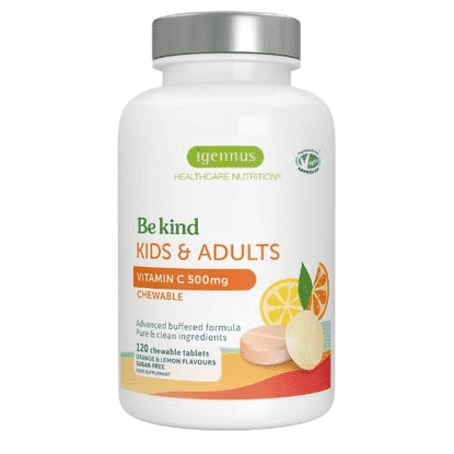 Be Kind Kids & Adults Vitamin C 500mg Chewable 120s