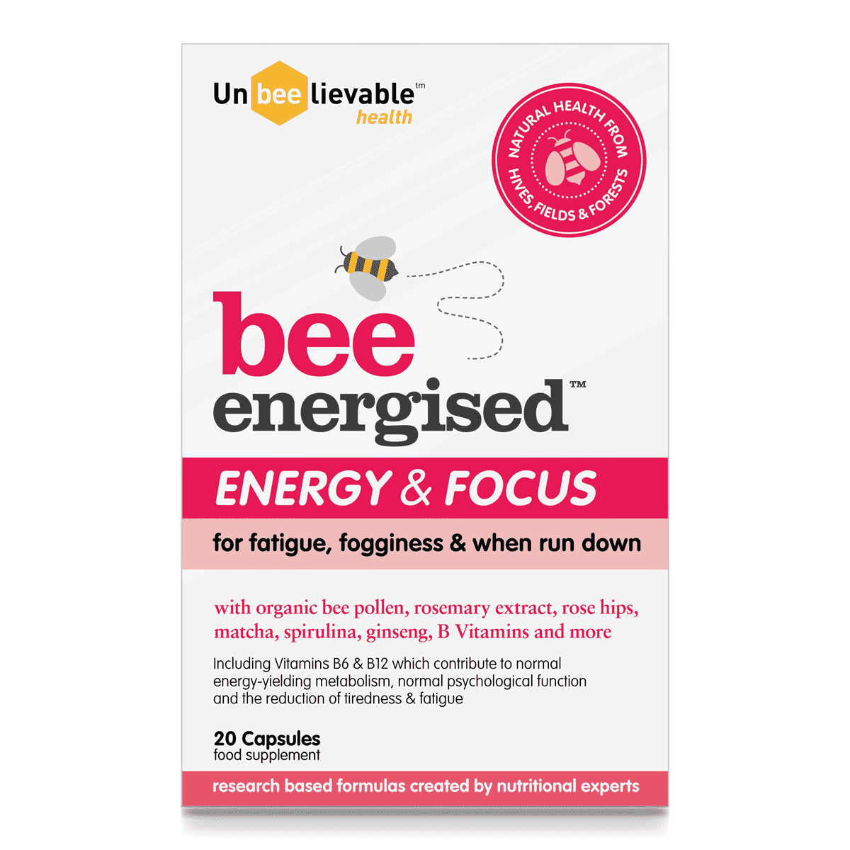 bee energised Energy & Focus 20s