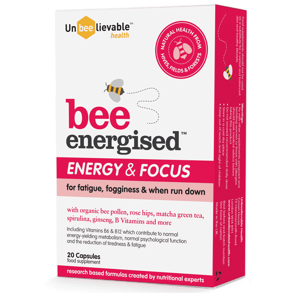 bee energised Energy & Focus 20s