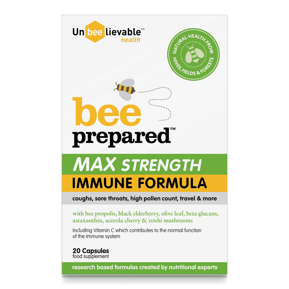bee prepared MAX Strength Immune Formula 20s