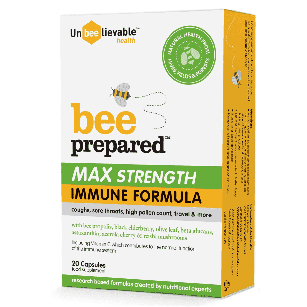 bee prepared MAX Strength Immune Formula 20s