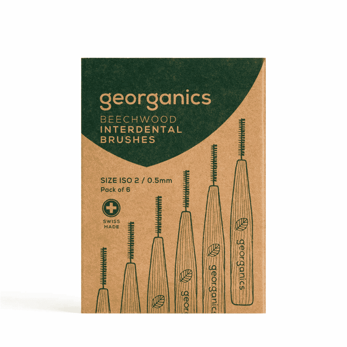 Beechwood Interdental Brushes Size ISO 2 / 0.5mm x 6