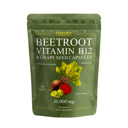 Beetroot, Vitamin B12 & Grape Seed Capsules 60s