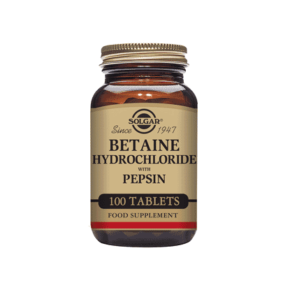 Betaine Hydrochloride with Pepsin 100s