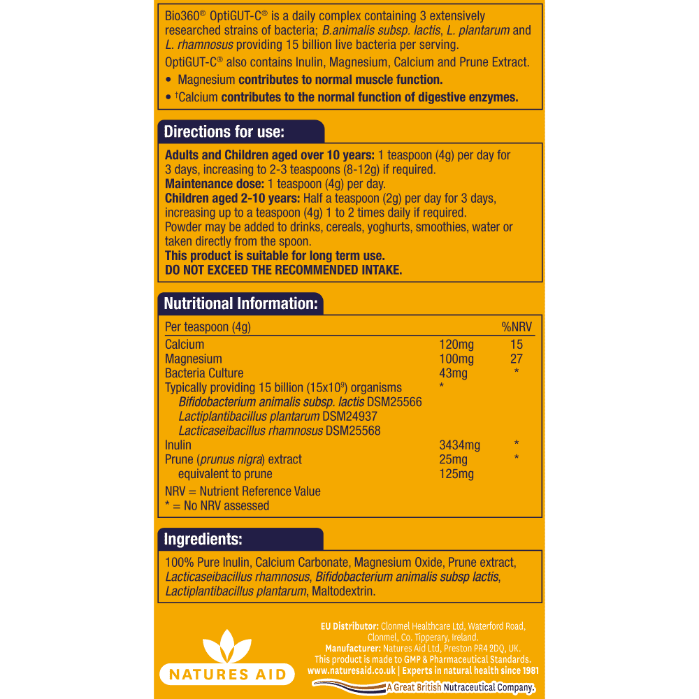 Bio360 OptiGut-C (Digestion Support) 120g