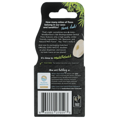 Biodegradable Silk Dental Floss Waxed Natural Mint