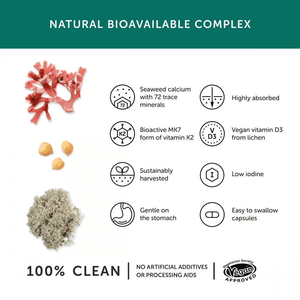 Bone Aid Plant Based Calcium, K2 & D3 60s